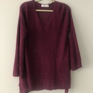 Cute purple sweater!